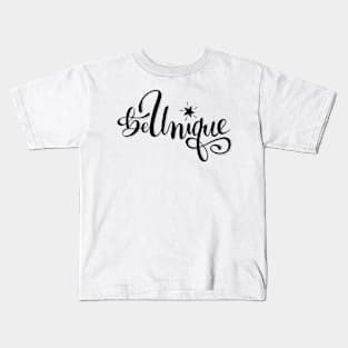 Hand Lettered Be Unique with Star Kids T-Shirt